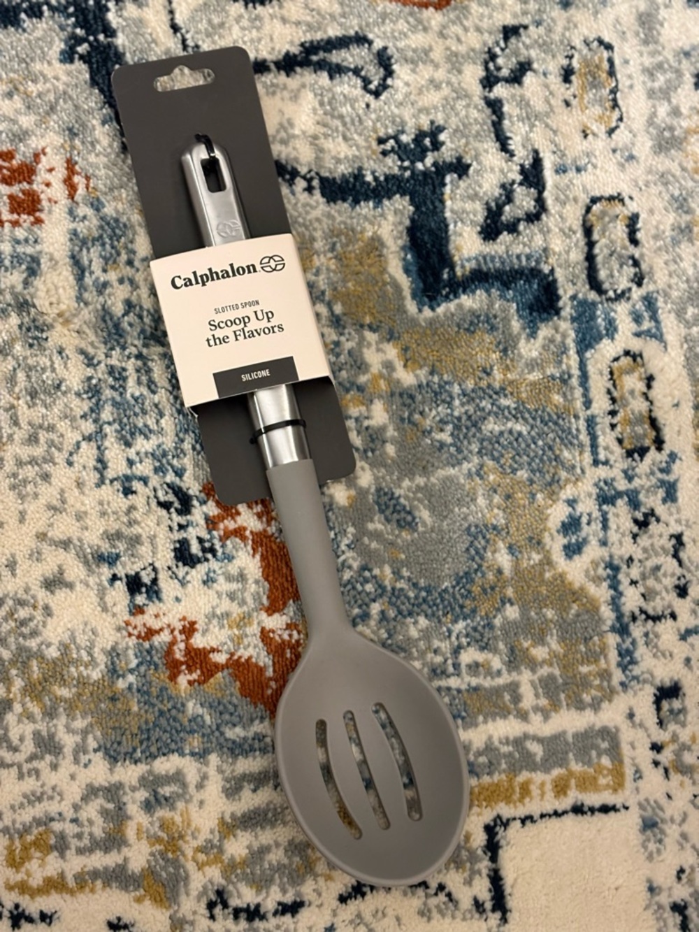 Calphalon Gray Silicone Slotted Spoon